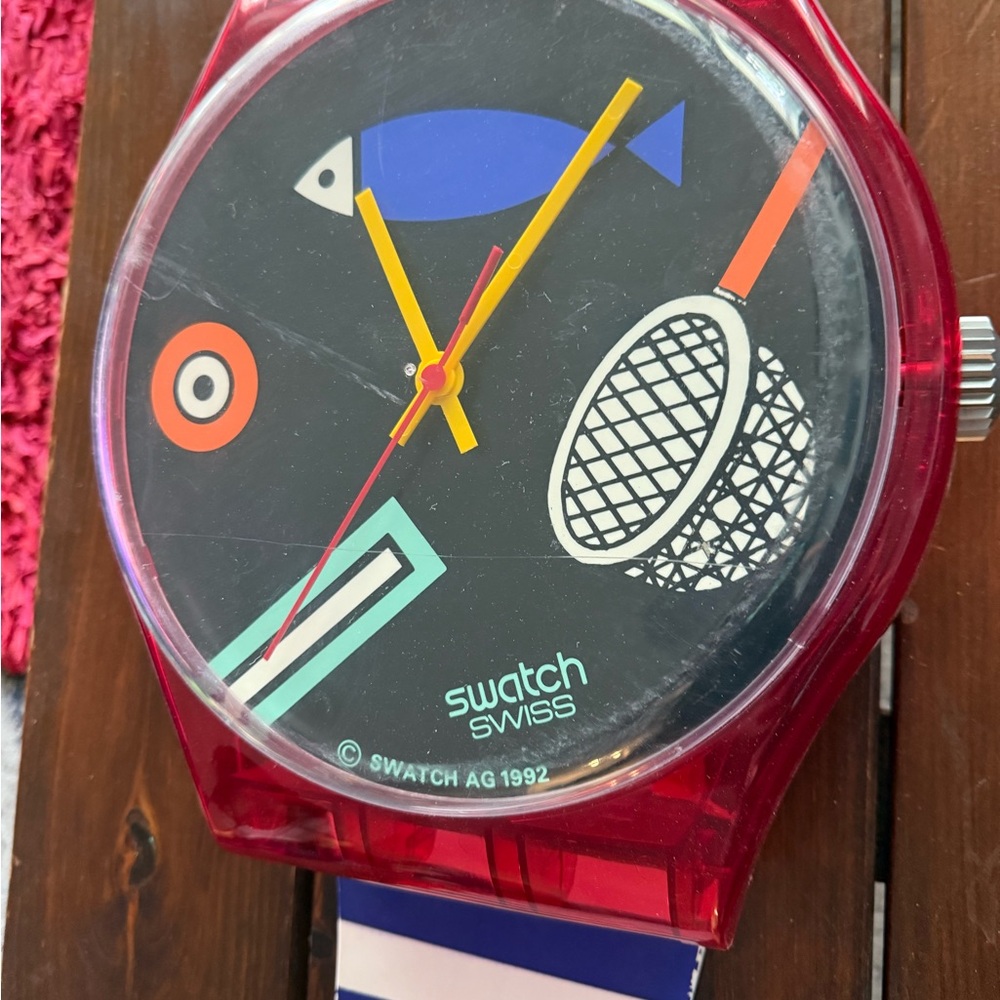 Swatch ECLECTIC Maxi Clock VINTAGE 1987 Specials Design